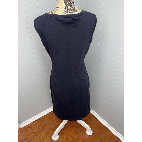 Talbots Petites Navy Blue Stretch‎ Cotton Sheath Dress Small Washable - Picture 3 of 8